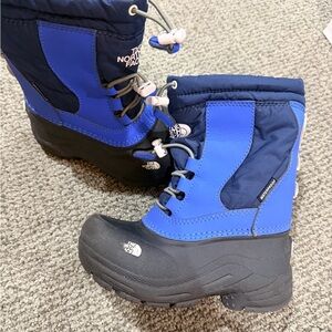 The North Face Blue and Black Winter Boots. Boys 10